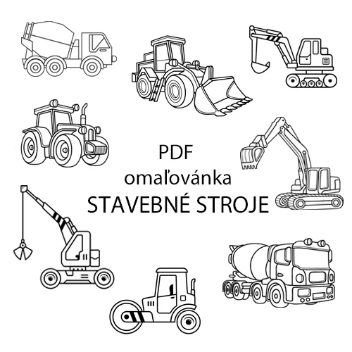 Omaľovánka STAVEBNÉ STROJE