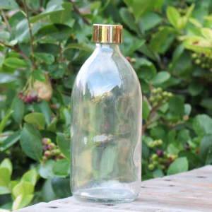 Sklenená fľaša 0,5l zlatý uzáver