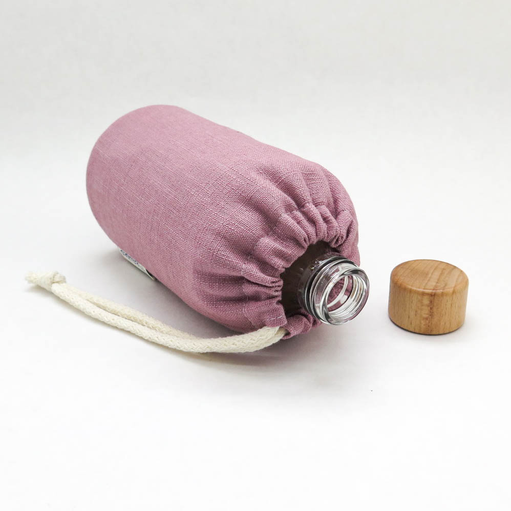 Sklenená fľaša s ľanovým obalom BORDÓ