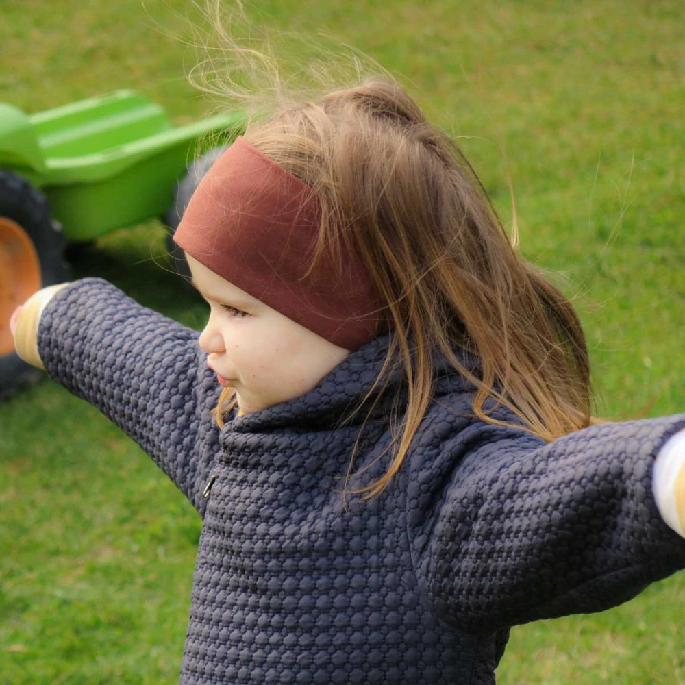 Bavlnená čelenka Hnedá