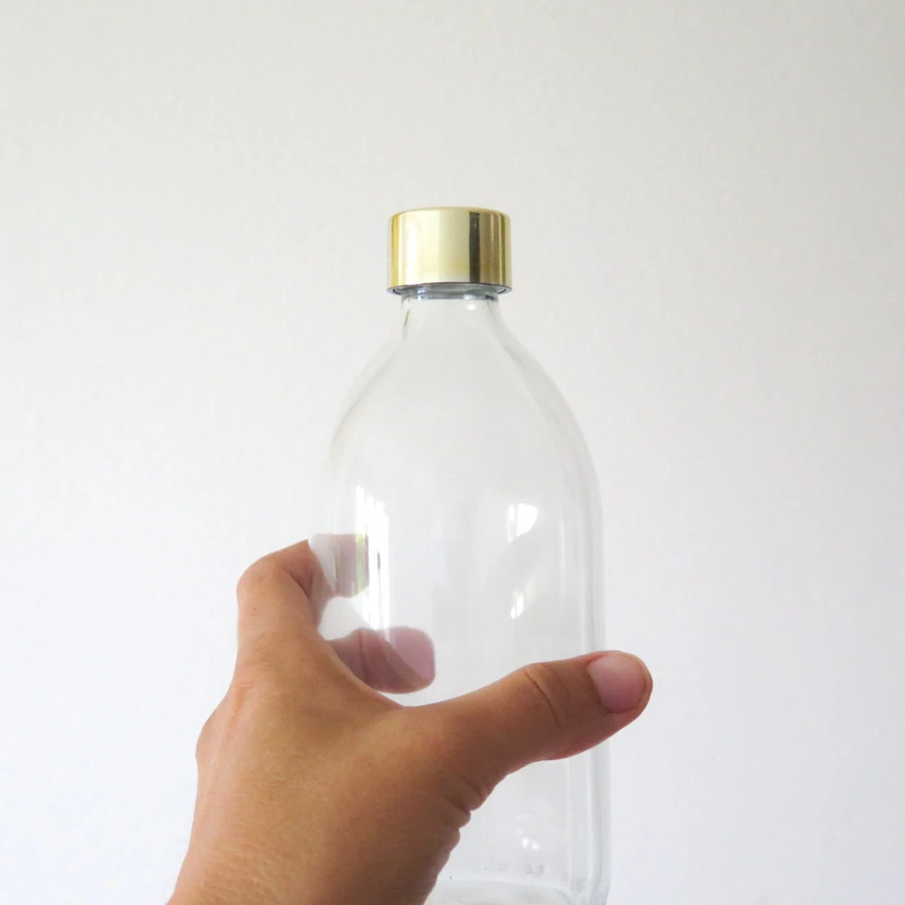 Sklenená fľaša 0,5l zlatý uzáver