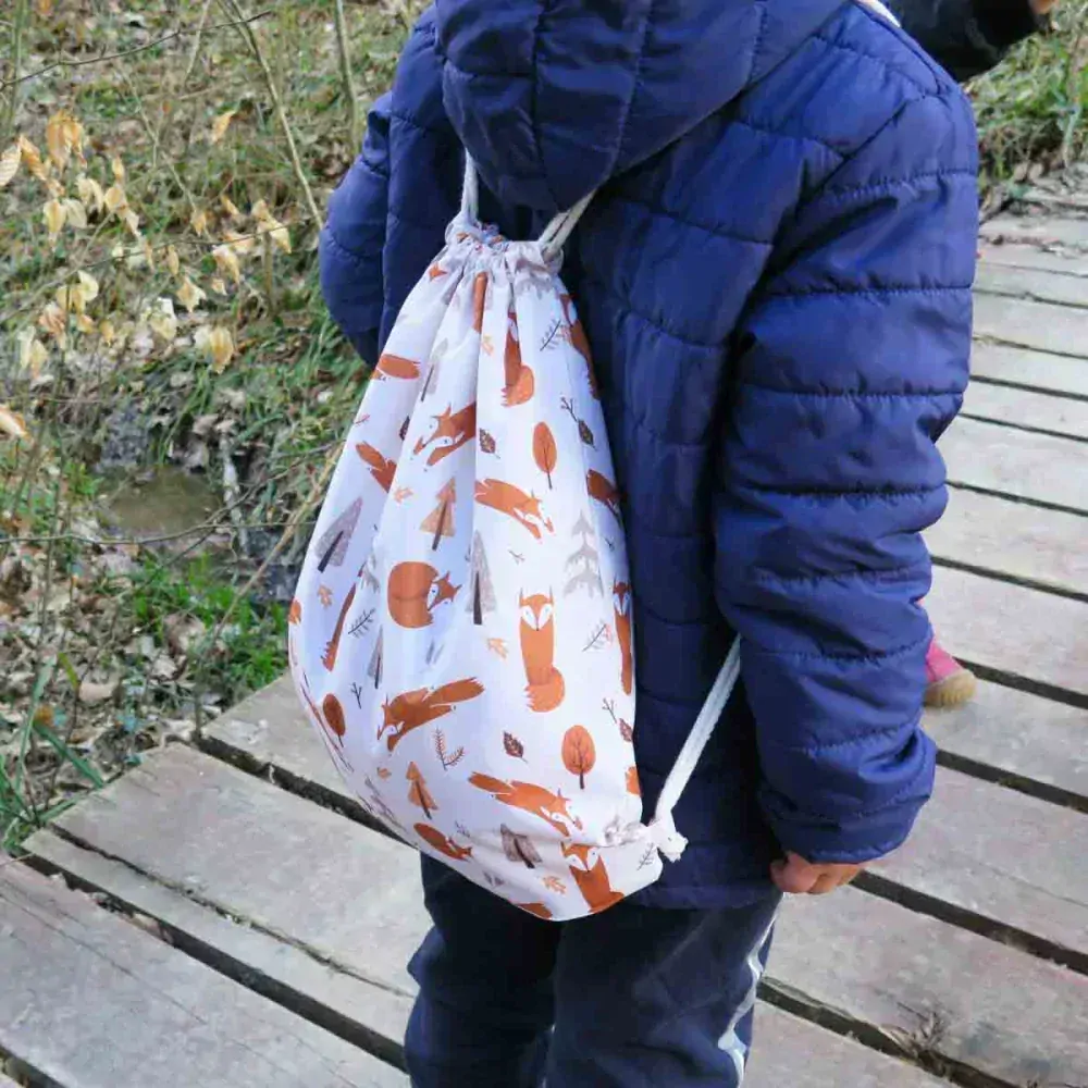 Nepremokavé vrecko na prezúvky alebo plavky LÍŠKA v lese