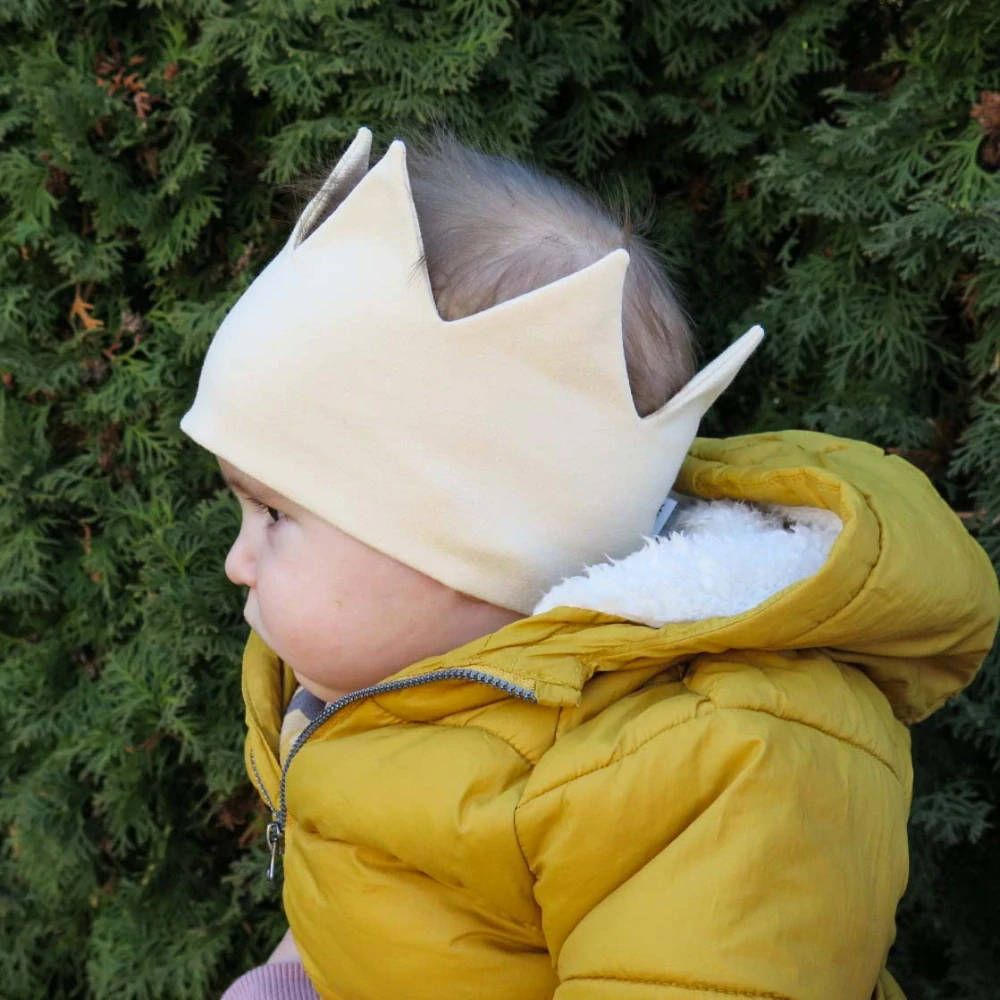 Rozprávková čelenka korunka KRÉMOVÁ